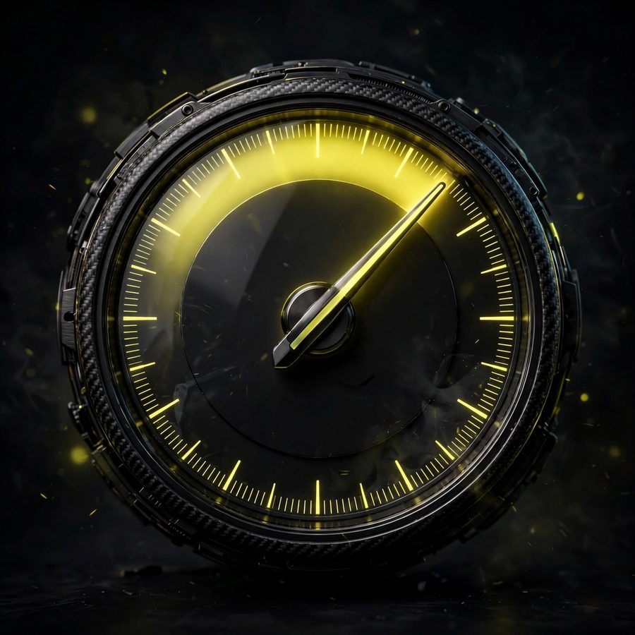 Dyno dial with the needle swept into the volt zone